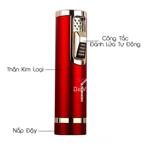 Bật lửa chính hãng Honest khò đại 1 tia kèm que xiên Cigar BCZ 838