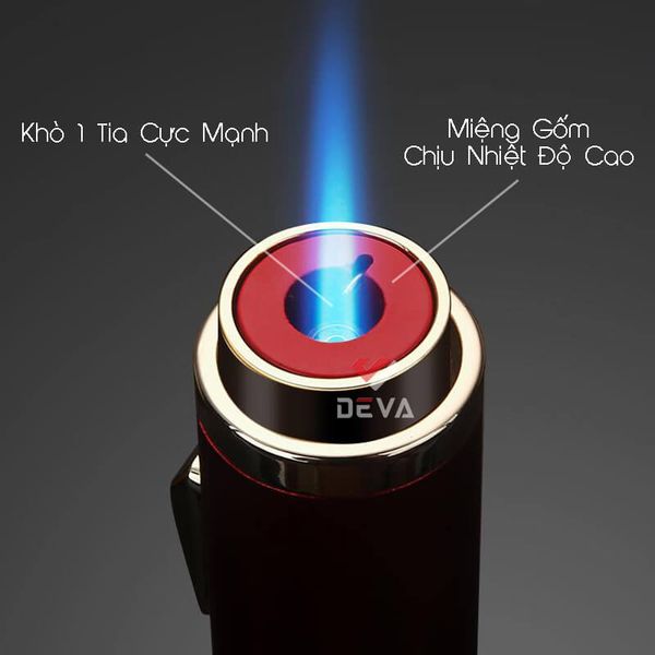 Bật lửa chính hãng Honest khò đại 1 tia kèm que xiên Cigar BCZ 838