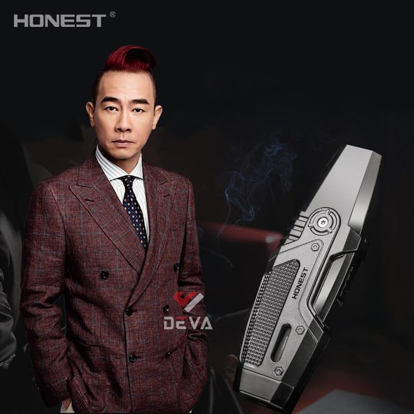 Bật lửa chính hãng Honest khò 2 tia có khóa gas BCZ 3042