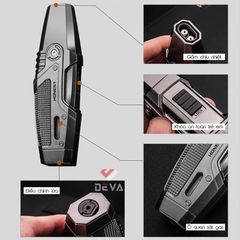 Bật lửa chính hãng Honest khò 2 tia có khóa gas BCZ 3042