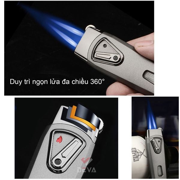 Bật lửa chính hãng Jobon khò 2 tia có chốt ZB 586