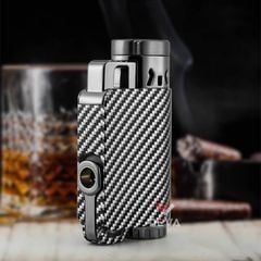 Bật lửa chính hãng Jobon khò 3 tia kèm đục Cigar ZB A06