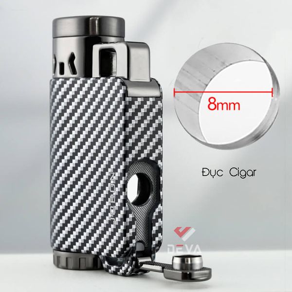 Bật lửa chính hãng Jobon khò 3 tia kèm đục Cigar ZB A06