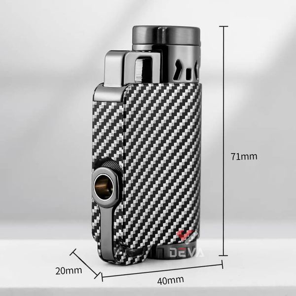 Bật lửa chính hãng Jobon khò 3 tia kèm đục Cigar ZB A06