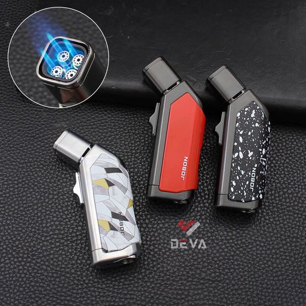 Bật lửa chính hãng Jobon khò 4 tia kèm đục Cigar ZB 665