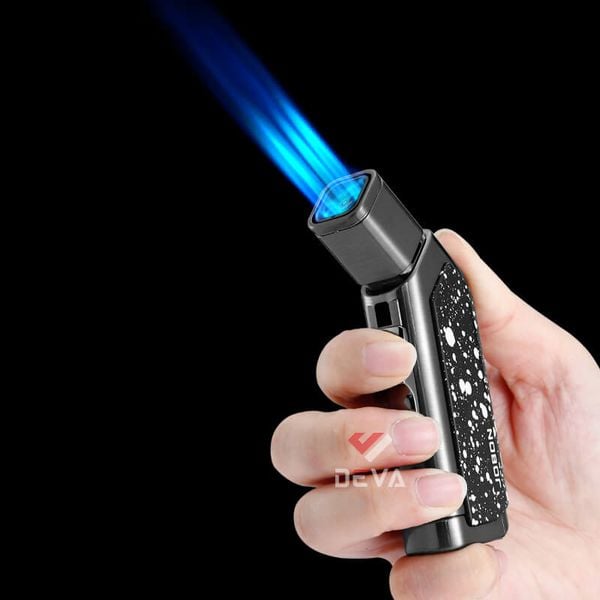 Bật lửa chính hãng Jobon khò 4 tia kèm đục Cigar ZB 665