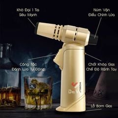 Bật lửa khò để bàn Jobon khò đại 1 tia có khóa chốt ZB 509