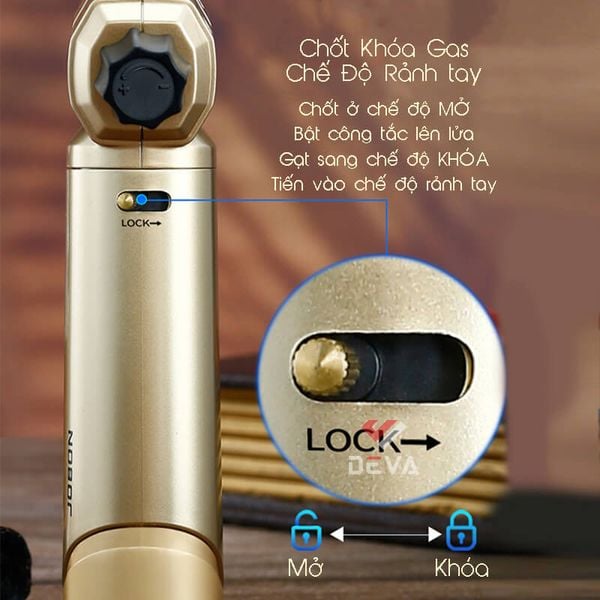 Bật lửa khò để bàn Jobon khò đại 1 tia có khóa chốt ZB 509