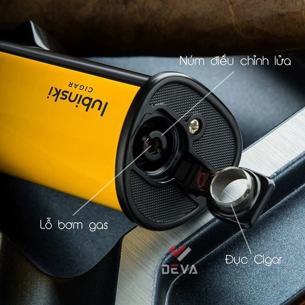 Bật lửa gas Jobon khò 1 tia kèm đục và khoá lửa ZB 988