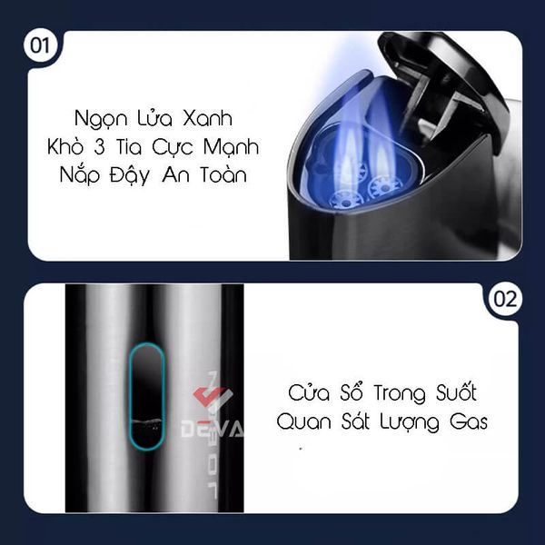 Bật lửa khò 3 tia kèm đục Lubinski 10011