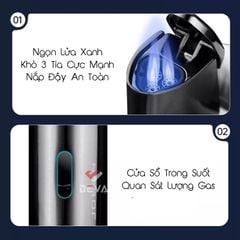 Bật lửa khò 3 tia kèm đục Lubinski 10011