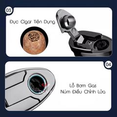 Bật lửa khò 3 tia kèm đục Lubinski 10011