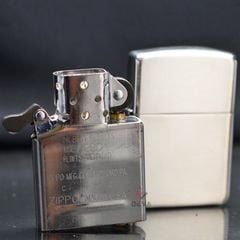 Zippo Bạc Khối Vỏ Nhám Trơn BK03