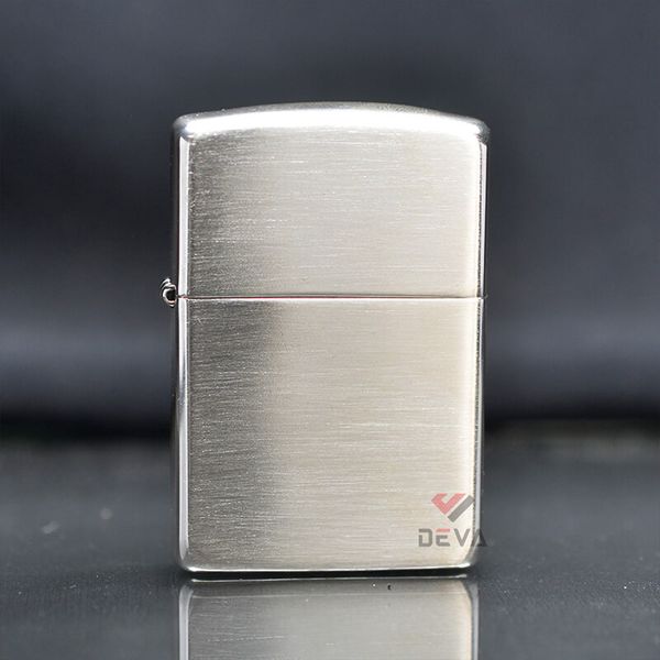 Zippo Bạc Khối Vỏ Nhám Trơn BK03