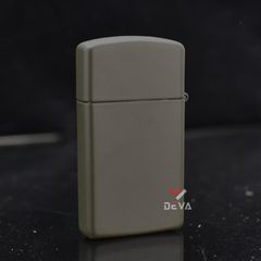Zippo Slim Sơn Xanh Bộ Đội In Logo Hãng 1627 ZT03