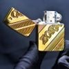 Bật lửa chính hãng Zorro mạ vàng hoa văn cuộn xoắn Z8775