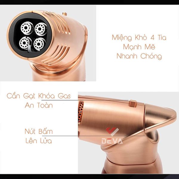 Bật lửa khò để bàn 4 tia Jobon ZB 393