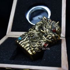 Bật lửa độc vỏ dày chủ đề hung thú Thao Thiết Z003