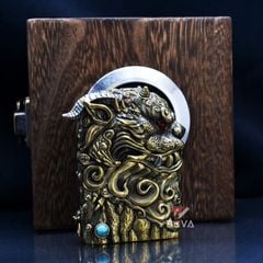 Bật lửa độc vỏ dày chủ đề hung thú Thao Thiết Z003