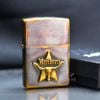 Zippo Đồng Giả Cổ Gắn Emblem Đầu Bò Marlboro ZD17
