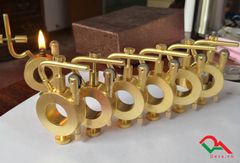 Bật lửa xăng đá thủ công đồng khối độc đáo TC13