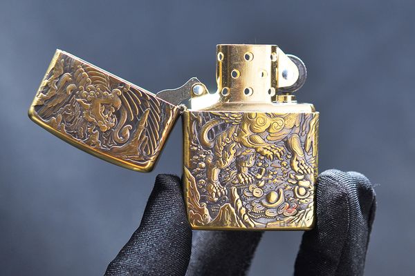 Set Zippo Armor Khắc Nổi 3D Hung Thú Thời Thượng Cổ ZD65