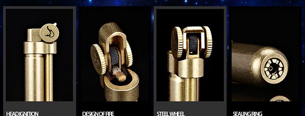 Bật lửa ga đá đồng Promise BNC004