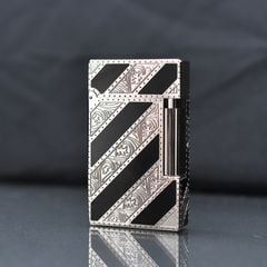 Bật lửa dupont kẻ chéo vàng đen D42