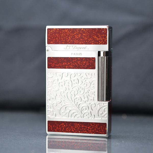Bật lửa Dupont hoa văn bạc D46