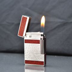 Bật lửa Dupont hoa văn bạc D46