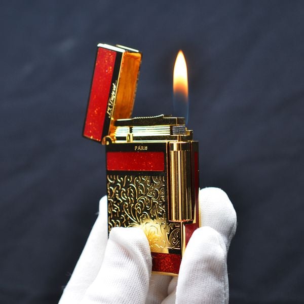 Bật lửa Dupont hoa văn bạc D46