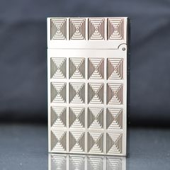 Bật lửa Dupont ô vuông nổi màu vàng D59