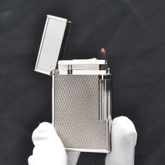 Bật lửa ST Dupont trắng ô vuông D139