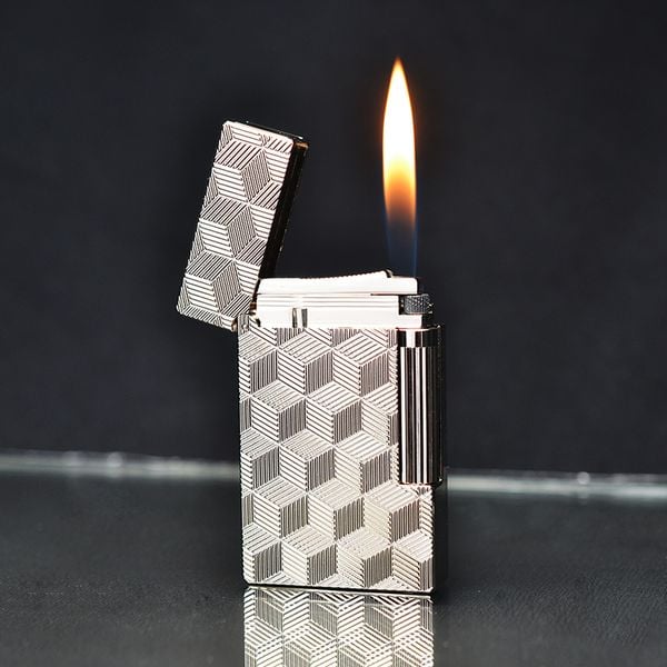 Bật lửa Dupont ô vuông 3D mã D49