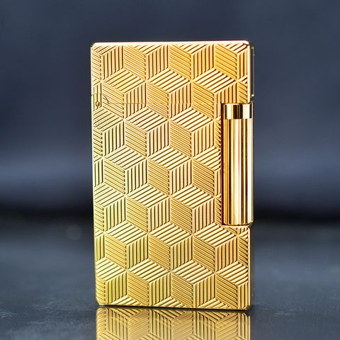 Bật lửa Dupont ô vuông 3D mã D49