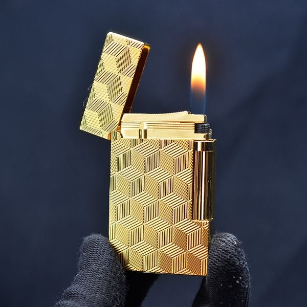 Bật lửa Dupont ô vuông 3D mã D49