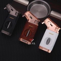 Bật lửa ga Honest khò 1 tia kèm dao cắt chữ V BCZ 803