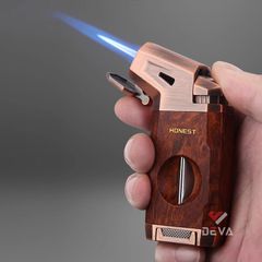 Bật lửa ga Honest khò 1 tia kèm dao cắt chữ V BCZ 803