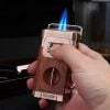 Bật lửa chính hãng Honest khò 2 tia kèm giá đỡ và dao cắt BCZ 813
