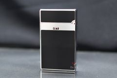 Bật lửa Calories 2 Lửa Sơn Mài Đen Viền Bạc CL-S04