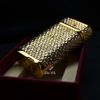 Bật Lửa Ga Đá Cartier Mạ Vàng Đính Đá Kim Cương K033