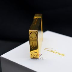 Bật Lửa Ga Đá Calories Vân Xước Viền Vàng CL-G24V