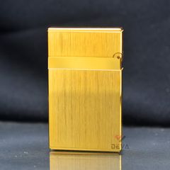 Bật Lửa Ga Đá Calories Vân Xước Viền Vàng CL-G24V