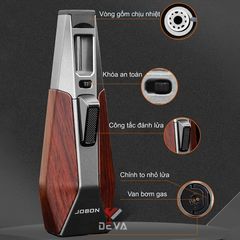 Bật lửa chính hãng Jobon khò đại 1 tia chức năng khóa lửa ZB 193