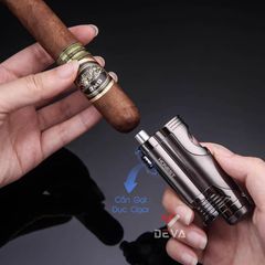 Bật lửa khò 2 tia Honest kèm đục Cigar BCZ 359