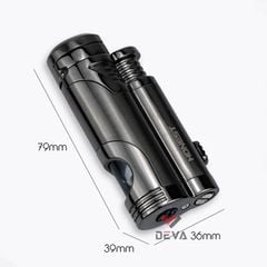 Bật lửa khò 2 tia Honest kèm đục Cigar BCZ 359