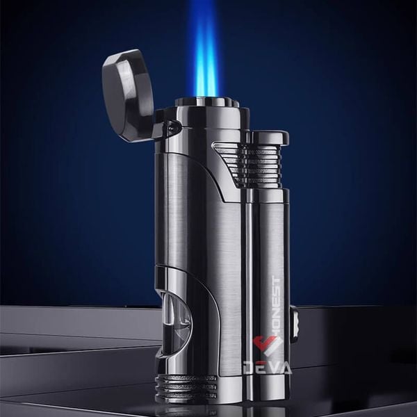 Bật lửa khò 2 tia Honest kèm đục Cigar BCZ 359