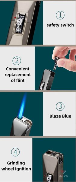 Bật lửa ga đá chính hãng Focus khò 1 tia có khóa an toàn F110