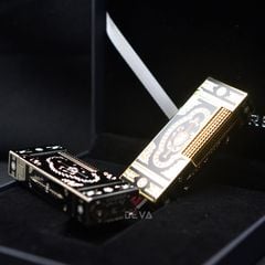 Bật Lửa G.Horse Sơn Mài Đen Hoa Văn Hoàng Gia Cổ Điển GH02