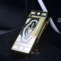 Bật Lửa G.Horse Sơn Mài Đen Hoa Văn Hoàng Gia Cổ Điển GH02